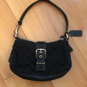Mini black coach purse